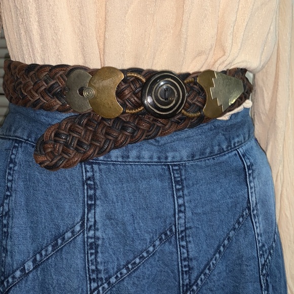 Vintage Abstract Metalwork Looking Belt - Picture 6 of 10